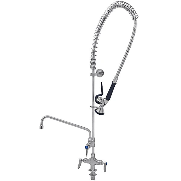 T&S Brass And Bronze Works Eversteel By T&S S-0113-A12-BY Stainless Steel Single Hole Base Deck Mount Mixing Faucet With 12" Swing Nozzle And Pre-Rinse Unit With 1.15 GPM Spray Valve 3 T&S Brass And Bronze Works Eversteel By T&S S-0113-A12-BY Stainless Steel Single Hole Base Deck Mount Mixing Faucet With 12" Swing Nozzle And Pre-Rinse Unit With 1.15 GPM Spray Valve