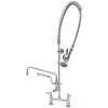 T&S Brass And Bronze Works T&S B-0123-U12-B Ultrarinse Deck Mount Pre-Rinse Faucet With 8" Centers, 12" Swing Nozzle, And 10" 1.5 GPM Sprayer Arm