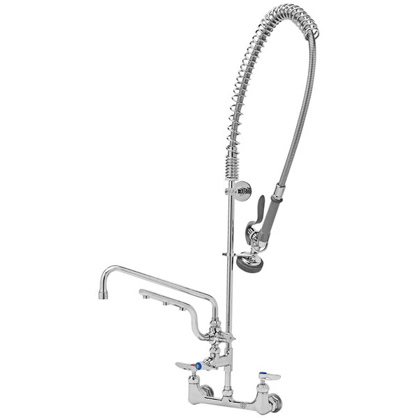 T&S Brass And Bronze Works T&S B-0133-U12-CR-B Ultrarinse 8" Wall Mount Mixing Faucet With 12" Swing Nozzle And Pre-Rinse Unit With 1.15 GPM Spray Valve 3 T&S Brass And Bronze Works T&S B-0133-U12-CR-B Ultrarinse 8" Wall Mount Mixing Faucet With 12" Swing Nozzle And Pre-Rinse Unit With 1.15 GPM Spray Valve