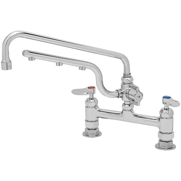 T&S Brass And Bronze Works T&S B-0221-U12-CR Ultrarinse 8" Deck Mount Mixing Faucet With 12" Swing Nozzle And 10" 1.5 GPM Sprayer Arm 3 T&S Brass And Bronze Works T&S B-0221-U12-CR Ultrarinse 8" Deck Mount Mixing Faucet With 12" Swing Nozzle And 10" 1.5 GPM Sprayer Arm