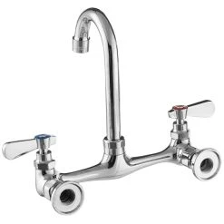 Regency Plumbing & Hardware Regency Wall Mount Faucet With 3 1/2" Swivel Gooseneck Spout And 8" Centers -T&S Brass Shop 2398926