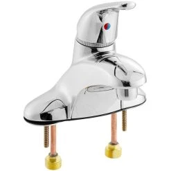Regency Plumbing & Hardware Regency Deck Mounted Restroom Faucet With 3 5/8" Cast Spout, 4" Centers, And Single Lever Handle -T&S Brass Shop 2429005