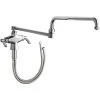 Chicago Faucet Company Chicago Faucets 50-DJ24ABCP Deck-Mounted Single-Hole Manual Sink Faucet With 24" Double-Jointed Swing Spout -T&S Brass Shop 2430648