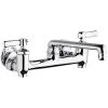 Chicago Faucet Company Chicago Faucets 640-S6E35-369YAB Wall-Mounted Manual Sink Faucet With 1.5 GPM Pressure Compensating Softflo Aerator And 2 3/8" Lever Handles -T&S Brass Shop 2430660