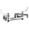 Chicago Faucet Company Chicago Faucets 640-S6E1-317YAB Wall-Mounted Manual Sink Faucet With 6" S-Type Swing Spout And 4" Wristblade Handles -T&S Brass Shop 2430661
