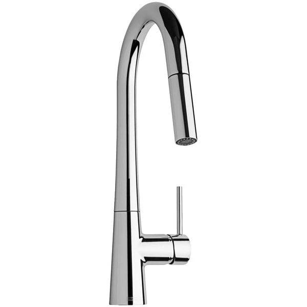 Chicago Faucet Company Chicago Faucets 434-ABCP Deck-Mounted Single-Hole Kitchen Faucet With 9" Tubular Brass Pull-Down Spout 3 Chicago Faucet Company Chicago Faucets 434-ABCP Deck-Mounted Single-Hole Kitchen Faucet With 9" Tubular Brass Pull-Down Spout