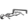 Chicago Faucet Company Chicago Faucets 445-ABCP Wall-Mounted Faucet With Adjustable Centers And 6" S-Type Swing Spout -T&S Brass Shop 2433967