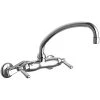 Chicago Faucet Company Chicago Faucets 445-L9ABCP 2.2 GPM Wall-Mounted Faucet With Adjustable Centers And 9 1/2" L-Type Swing Spout