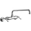 Chicago Faucet Company Chicago Faucets 445-L12E1ABCP Wall-Mounted Faucet With Adjustable Centers And 12" L-Type Swing Spout 2 Chicago Faucet Company Chicago Faucets 445-L12E1ABCP Wall-Mounted Faucet With Adjustable Centers And 12" L-Type Swing Spout -T&S Brass Shop 2434014