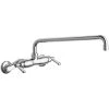 Chicago Faucet Company Chicago Faucets 445-L15E35ABCP Wall-Mounted Faucet With Adjustable Centers And 14" L-Type Swing Spout -T&S Brass Shop 2434016