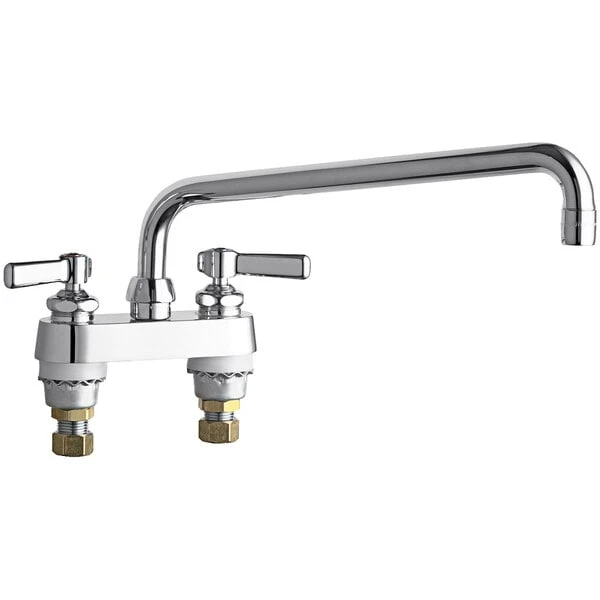 Chicago Faucet Company Chicago Faucets 895-L12E35ABCP Deck-Mounted Faucet With 4" Centers And 12" L-Type Swing Spout 3 Chicago Faucet Company Chicago Faucets 895-L12E35ABCP Deck-Mounted Faucet With 4" Centers And 12" L-Type Swing Spout