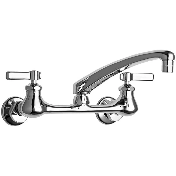 Chicago Faucet Company Chicago Faucets 540-LDL8ABCP 2.2 GPM Wall-Mounted Faucet With Adjustable Centers And 8" L-Type Swing Spout 3 Chicago Faucet Company Chicago Faucets 540-LDL8ABCP 2.2 GPM Wall-Mounted Faucet With Adjustable Centers And 8" L-Type Swing Spout