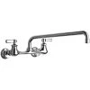 Chicago Faucet Company Chicago Faucets 540-LDL15ABCP Wall-Mounted Faucet With Adjustable Centers And 14" L-Type Swing Spout -T&S Brass Shop 2434125