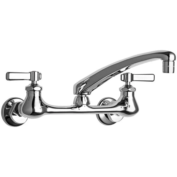 Chicago Faucet Company Chicago Faucets 540-LDL8E35ABCP 1.5 GPM Wall-Mounted Faucet With Adjustable Centers And 8" L-Type Swing Spout 3 Chicago Faucet Company Chicago Faucets 540-LDL8E35ABCP 1.5 GPM Wall-Mounted Faucet With Adjustable Centers And 8" L-Type Swing Spout