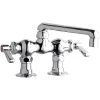 Chicago Faucet Company Chicago Faucets 772-E35ABCP Deck-Mounted Faucet With 3 3/8" Centers And 6" S-Type Swing Spout 1 Chicago Faucet Company Chicago Faucets 772-E35ABCP Deck-Mounted Faucet With 3 3/8" Centers And 6" S-Type Swing Spout -T&S Brass Shop 2434148
