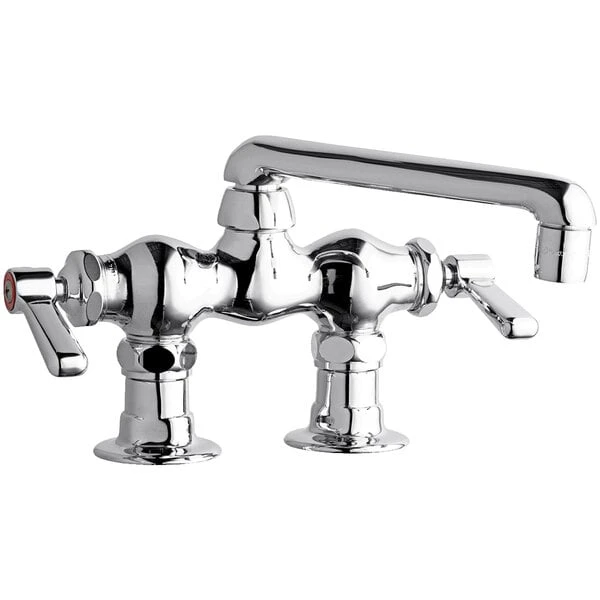 Chicago Faucet Company Chicago Faucets 772-E35ABCP Deck-Mounted Faucet With 3 3/8" Centers And 6" S-Type Swing Spout 3 Chicago Faucet Company Chicago Faucets 772-E35ABCP Deck-Mounted Faucet With 3 3/8" Centers And 6" S-Type Swing Spout