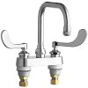 Chicago Faucet Company Chicago Faucets 526-317ABCP Deck-Mounted Faucet With 4" Centers And 6 1/4" Rigid / Swing Gooseneck Spout 1 Chicago Faucet Company Chicago Faucets 526-317ABCP Deck-Mounted Faucet With 4" Centers And 6 1/4" Rigid / Swing Gooseneck Spout -T&S Brass Shop 2434155