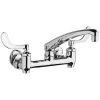 Chicago Faucet Company Chicago Faucets 640-L8E35-317YAB 1.5 GPM Wall-Mounted Faucet With Adjustable Centers, 8" L-Type Swing Spout, And 4" Wristblade Handles