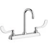 Chicago Faucet Company Chicago Faucets W8D-GN1AE35-317AB 1.5 GPM Deck-Mounted Faucet With 8" Centers And 3 1/2" Rigid / Swing Gooseneck Spout -T&S Brass Shop 2435520