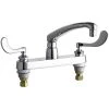 Chicago Faucet Company Chicago Faucets 1100-E35-317ABCP Deck-Mounted Faucet With 8" Centers And 8" L-Type Swing Spout 1 Chicago Faucet Company Chicago Faucets 1100-E35-317ABCP Deck-Mounted Faucet With 8" Centers And 8" L-Type Swing Spout -T&S Brass Shop 2435528