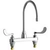 Chicago Faucet Company Chicago Faucets 1100-GN8AE35-317AB Deck-Mounted Faucet With 8" Centers And 8" Rigid / Swing Gooseneck Spout 2 Chicago Faucet Company Chicago Faucets 1100-GN8AE35-317AB Deck-Mounted Faucet With 8" Centers And 8" Rigid / Swing Gooseneck Spout -T&S Brass Shop 2435536
