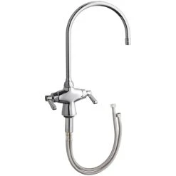 Chicago Faucet Company Chicago Faucets 50-GN8AE35ABCP Deck-Mounted Faucet With 8" Rigid / Swing Gooseneck Spout