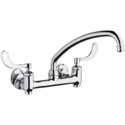 Chicago Faucet Company Chicago Faucets 640-L9E35-317YAB 1.5 GPM Wall-Mounted Faucet With Adjustable Centers, 9 1/2" L-Type Swing Spout, And 4" Wristblade Handles