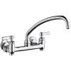 Chicago Faucet Company Chicago Faucets 640-L9E35-369YAB 1.5 GPM Wall-Mounted Faucet With Adjustable Centers, 9 1/2" L-Type Swing Spout, And 2 3/8" Lever Handles 1 Chicago Faucet Company Chicago Faucets 640-L9E35-369YAB 1.5 GPM Wall-Mounted Faucet With Adjustable Centers, 9 1/2" L-Type Swing Spout, And 2 3/8" Lever Handles -T&S Brass Shop 2435540