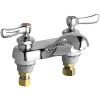 Chicago Faucet Company Chicago Faucets 802-ABCP Deck-Mounted Faucet With 4" Fixed Centers And Quaturn Compression Operating Cartridges 2 Chicago Faucet Company Chicago Faucets 802-ABCP Deck-Mounted Faucet With 4" Fixed Centers And Quaturn Compression Operating Cartridges -T&S Brass Shop 2454608
