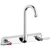 Chicago Faucet Company Chicago Faucets W8W-GN1AE1-369ABCP Wall-Mounted Faucet With 8" Fixed Centers, 3 1/2" Rigid / Swing Gooseneck Spout, And Quixtop Outlet 1 Chicago Faucet Company Chicago Faucets W8W-GN1AE1-369ABCP Wall-Mounted Faucet With 8" Fixed Centers, 3 1/2" Rigid / Swing Gooseneck Spout, And Quixtop Outlet -T&S Brass Shop 2454636