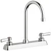 Chicago Faucet Company Chicago Faucets W8D-GN2AE35-369AB 1.5 GPM Deck-Mounted Faucet With 8" Fixed Centers And 5 1/4" Rigid / Swing Gooseneck Spout