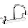 Chicago Faucet Company Chicago Faucets W8D-DB6AE35-369AB Deck-Mounted Faucet With 8" Fixed Centers, 6 1/4" Rigid / Swing Double-Bend Spout, And 2 3/8" Lever Handles -T&S Brass Shop 2455095
