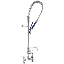 Waterloo 1.15 GPM Deck-Mounted Pre-Rinse Faucet With 8" Centers And 6" Add-On Faucet