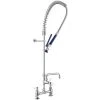 Waterloo 1.15 GPM Deck-Mounted Pre-Rinse Faucet With 8" Centers And 8" Add-On Faucet -T&S Brass Shop 2474447