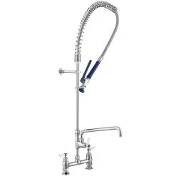 Waterloo 1.15 GPM Deck-Mounted Pre-Rinse Faucet With 8" Centers And 14" Add-On Faucet
