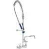 Waterloo 1.15 GPM Wall-Mounted Pre-Rinse Faucet With 8" Centers And 10" Add-On Faucet