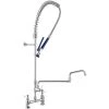 Waterloo 1.15 GPM Deck-Mounted Pre-Rinse Faucet With 8" Centers And 18" Double-Jointed Add-On Faucet -T&S Brass Shop 2475253