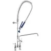 Waterloo 1.15 GPM Deck-Mounted Pre-Rinse Faucet With 4" Centers And 14" Add-On Faucet