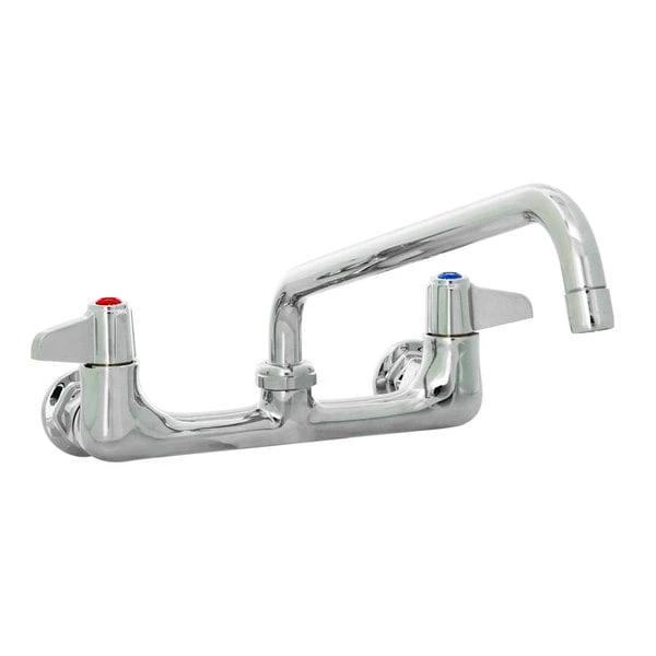 T&S Brass And Bronze Works Equip By T&S 5F-8WLX08 Wall Mounted Faucet With 8 1/8" Swing Spout, 5.2 GPM Laminar Flow Device, 8" Adjustable Centers, And Lever Handles 3 T&S Brass And Bronze Works Equip By T&S 5F-8WLX08 Wall Mounted Faucet With 8 1/8" Swing Spout, 5.2 GPM Laminar Flow Device, 8" Adjustable Centers, And Lever Handles