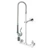 T&S Brass And Bronze Works T&S B-0133-CR-V-BCE EasyInstall Wall Mounted 37" High Pre-Rinse Faucet With Adjustable 8" Centers, Low Flow Spray Valve, 44" Hose, Installation Kit, Vacuum Breaker, And 6" Wall Bracket -T&S Brass Shop 33036