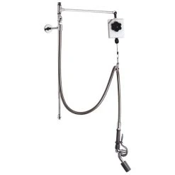 T&S Brass And Bronze Works T&S B-0126-R 28 3/4" High Pre-Rinse Faucet Retrofit Kit With Angled Low Flow Spray Valve, Balancer, 68" Hose, And 6" Wall Bracket
