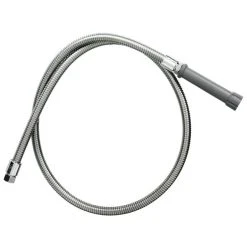T&S Brass And Bronze Works T&S B-0044-H 44" Stainless Steel Flex Hose With Gray Handle