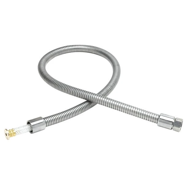T&S Brass And Bronze Works T&S B-0044-H2AE European 38 1/2" Stainless Steel Flex Hose With Short Handle And Polyurethane Liner 3 T&S Brass And Bronze Works T&S B-0044-H2AE European 38 1/2" Stainless Steel Flex Hose With Short Handle And Polyurethane Liner