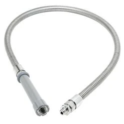 T&S Brass And Bronze Works T&S B-0044-HF 44" Stainless Steel Flex Hose With Fisher Adapter
