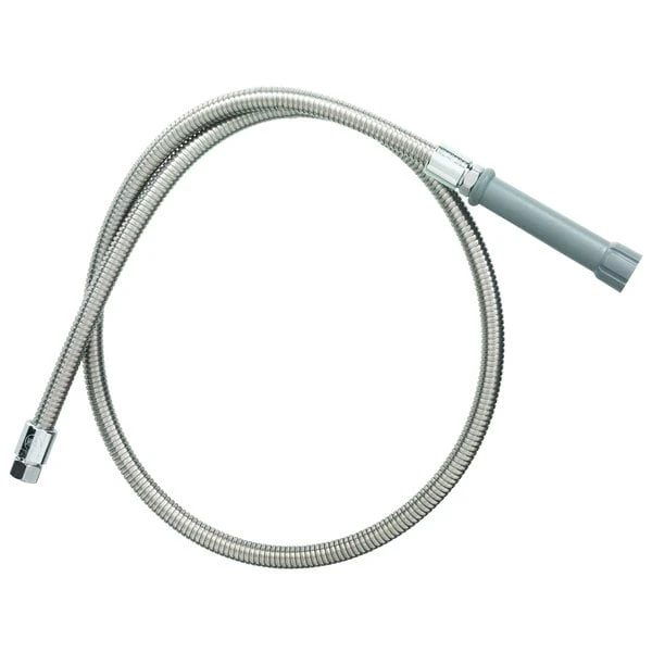 T&S Brass And Bronze Works T&S B-0048-H 48" Stainless Steel Flex Hose With Gray Handle And Polyurethane Liner 3 T&S Brass And Bronze Works T&S B-0048-H 48" Stainless Steel Flex Hose With Gray Handle And Polyurethane Liner