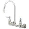 T&S Brass And Bronze Works T&S B-0330CR-PRISON Vandal Resistant Wall Mount Mixing Faucet With 8" Adjustable Centers, 5 9/16" Gooseneck, And Cerama Cartridges -T&S Brass Shop 347097
