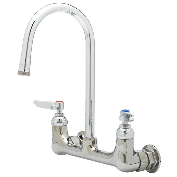 T&S Brass And Bronze Works T&S B-0330CR-PRISON Vandal Resistant Wall Mount Mixing Faucet With 8" Adjustable Centers, 5 9/16" Gooseneck, And Cerama Cartridges 3 T&S Brass And Bronze Works T&S B-0330CR-PRISON Vandal Resistant Wall Mount Mixing Faucet With 8" Adjustable Centers, 5 9/16" Gooseneck, And Cerama Cartridges