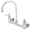 T&S Brass And Bronze Works T&S B-0331-CC Wall Mounted Faucet With 8" Centers, 5 11/16" Swivel Gooseneck, Eterna Cartridges, And CC Connections 2 T&S Brass And Bronze Works T&S B-0331-CC Wall Mounted Faucet With 8" Centers, 5 11/16" Swivel Gooseneck, Eterna Cartridges, And CC Connections -T&S Brass Shop 347102