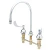 T&S Brass And Bronze Works T&S B-2862-VF05 Deck Mount Vandal Resistant Easy Install 0.5 GPM Faucet With 8" Centers, 8 13/16" Gooseneck, 4" Wrist Action Handles, And Eterna Cartridges -T&S Brass Shop 348138
