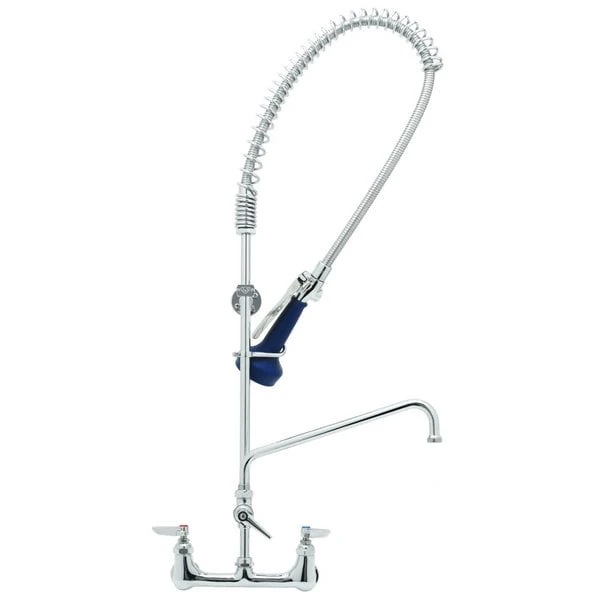 T&S Brass And Bronze Works T&S B-0133-16-B08EL EasyInstall Wall Mounted 41 1/2" High Pre-Rinse Faucet With Adjustable 8" Centers, Ergonomic Spray Valve, 44" Hose, 16" Add-On Faucet, Installation Kit, And 6" Wall Bracket 3 T&S Brass And Bronze Works T&S B-0133-16-B08EL EasyInstall Wall Mounted 41 1/2" High Pre-Rinse Faucet With Adjustable 8" Centers, Ergonomic Spray Valve, 44" Hose, 16" Add-On Faucet, Installation Kit, And 6" Wall Bracket